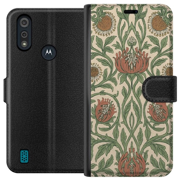 Motorola Moto E6i Tegnebogsetui Blad Detaljer