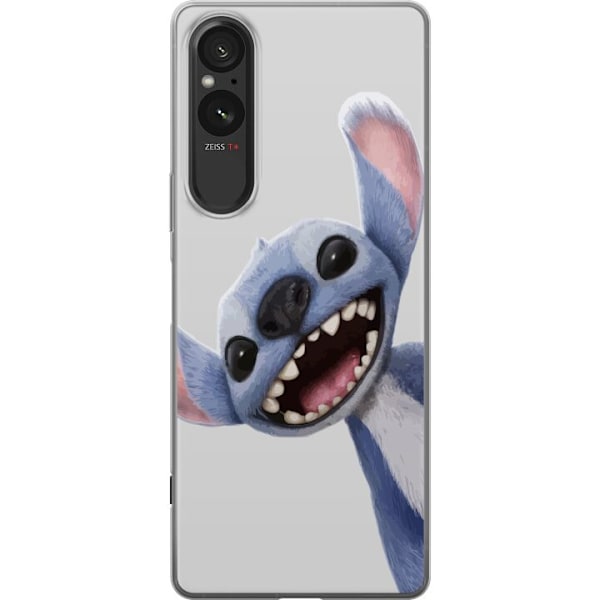 Sony Xperia 5 V Läpinäkyvä kuori Stitch liikkeessä - Kawaii-suunnittelu faneille ja lapsille