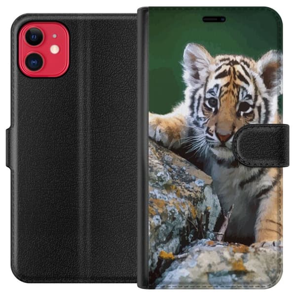 Kompatibel Tegnebogsetui til Apple iPhone 11 Tiger