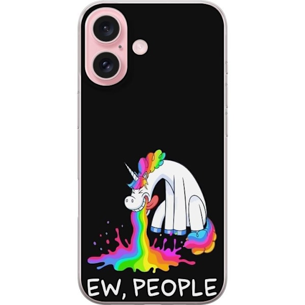 Apple iPhone 16 Gennemsigtig cover EW People Unicorn