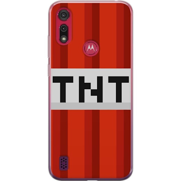 Motorola Moto E6s (2020) Läpinäkyvä kuori Minecraft TNT
