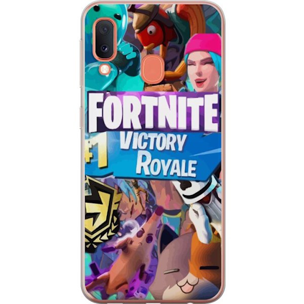 Samsung Galaxy A20e Läpinäkyvä kuori Fortnite