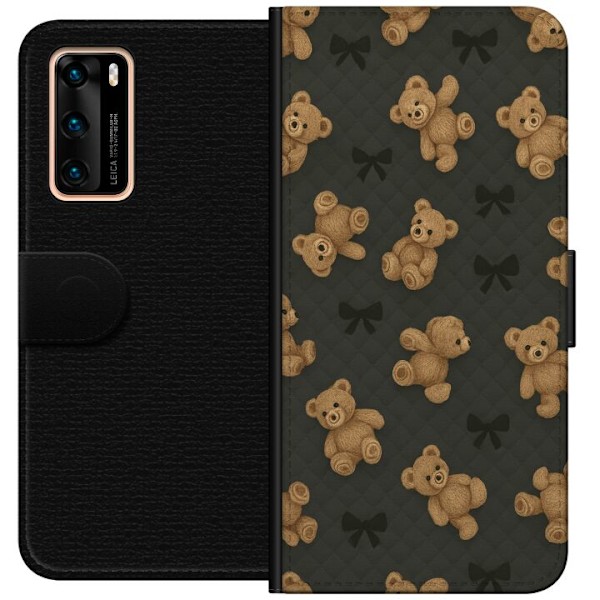 Huawei P40 Tegnebogsetui Teddy Knus