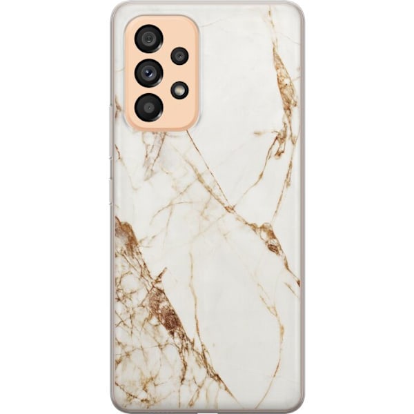 Samsung Galaxy A53 5G Gennemsigtig cover Hvid marmor