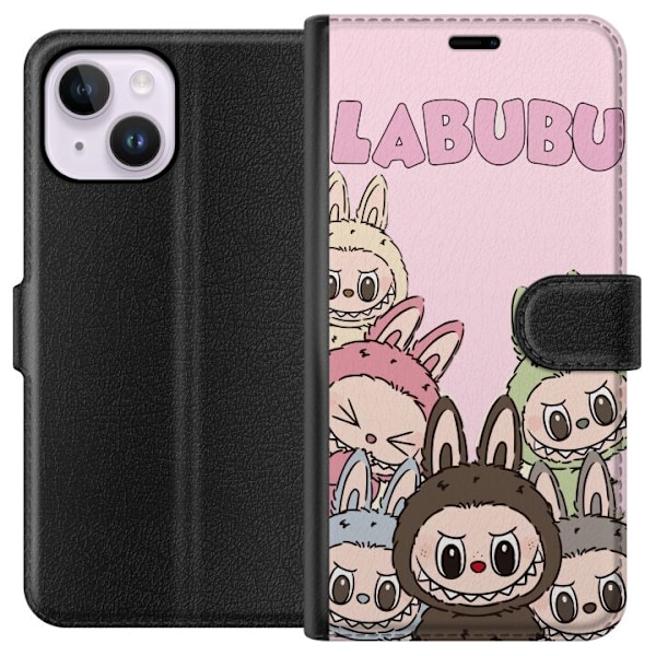 Apple iPhone 15 Plus Lompakkokotelo Labubu Classics