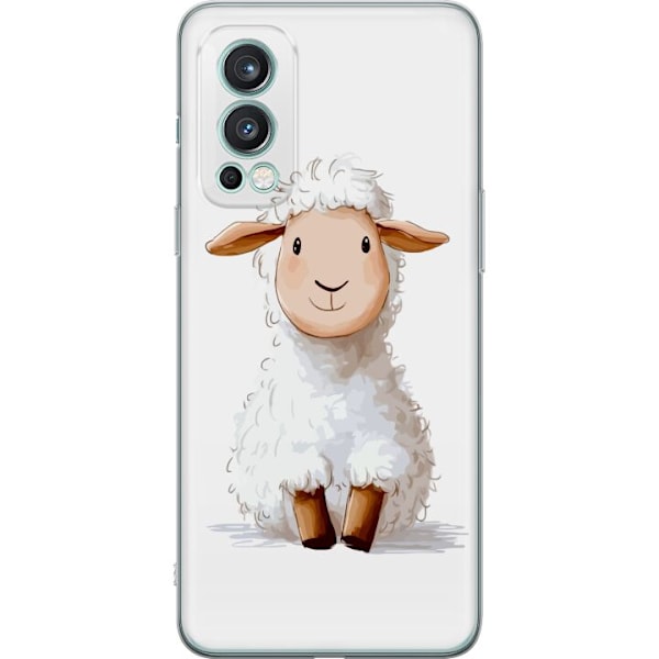 OnePlus Nord 2 5G Läpinäkyvä kuori Suloinen Lammas - lasten ja vauvan tuotteita sarjakuvatyyliin