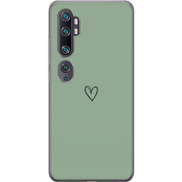 Xiaomi Mi Note 10 Läpinäkyvä kuori Sydän