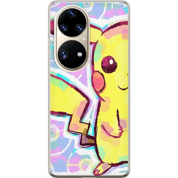 Huawei P50 Pro Gennemsigtig cover Pikachu 3D