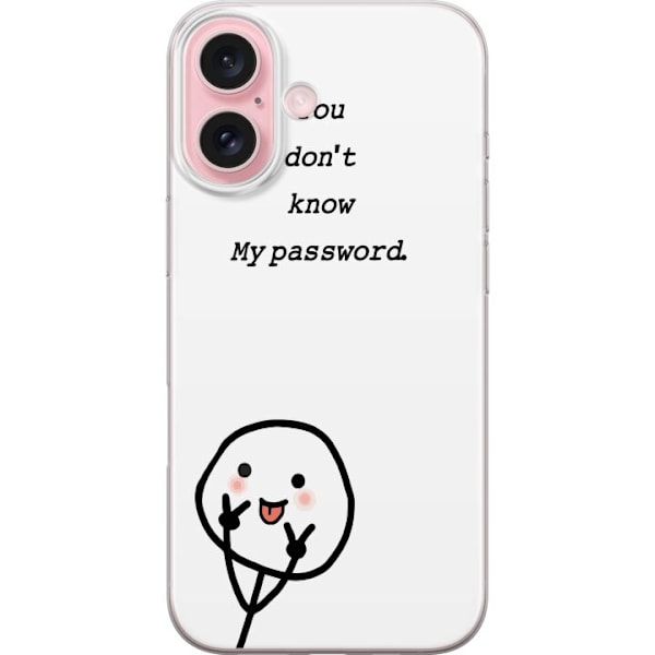 Apple iPhone 16 Genomskinligt Skal You Don’t Know My Passwor