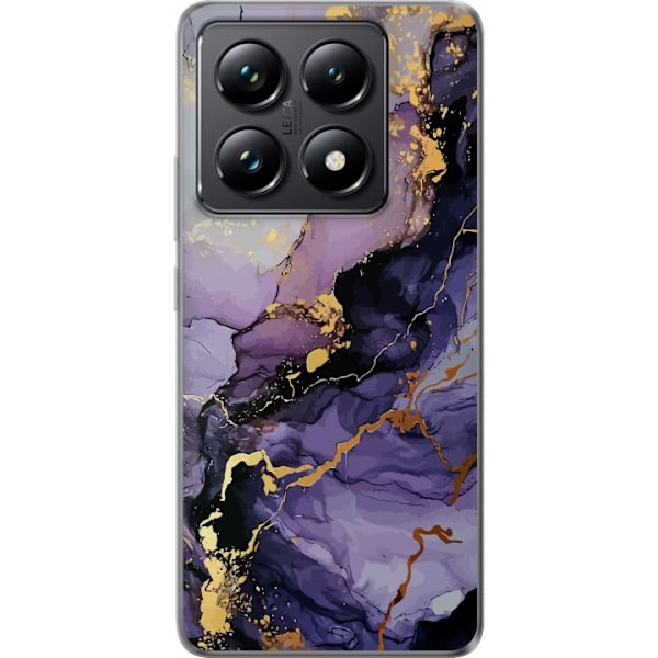 Xiaomi 14T Pro Gjennomsiktig deksel Lilla Marmor