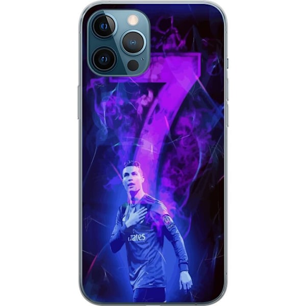 Apple iPhone 12 Pro Max Genomskinligt Skal Ronaldo 7 – Fotbollslegend i Action för Fans