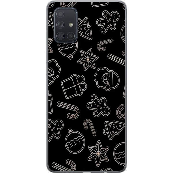 Samsung Galaxy A71 Gennemsigtig cover Julemønster