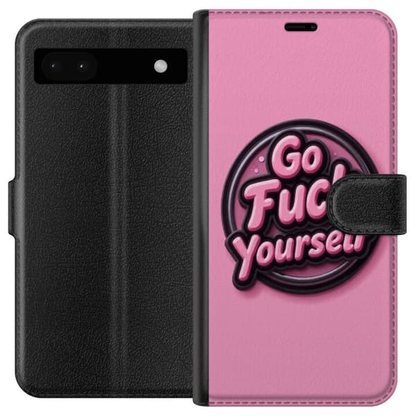Kompatibelt Lommeboketui til Google Pixel 6a Rosa 3D textposter