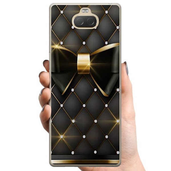 Sony Xperia 10 Plus TPU Mobilskal Gyllene rosett