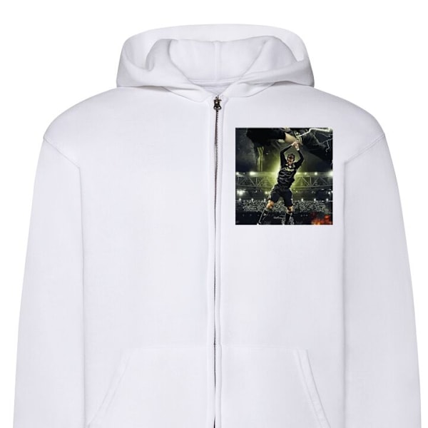 Zip-Hoodie | Hættetrøje med Lynlås til Voksne Ronaldo hvid S