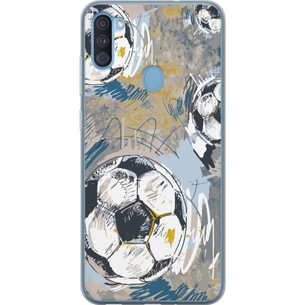 Samsung Galaxy A11 Gjennomsiktig deksel Fotball