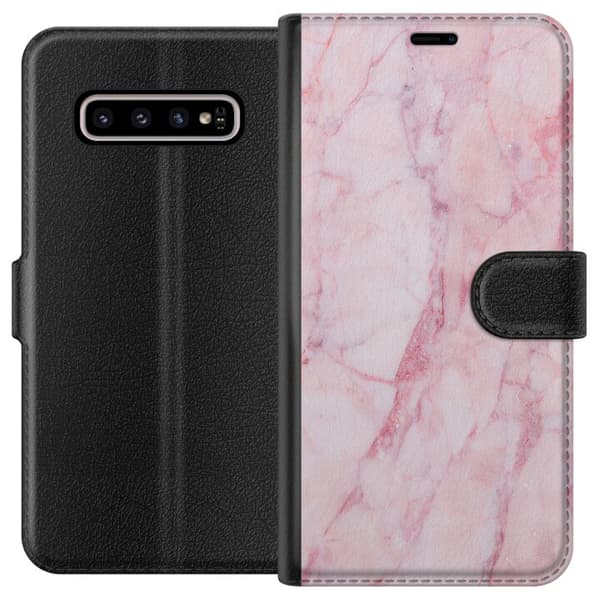 Kompatibelt Lommeboketui til Samsung Galaxy S10+ Marmor