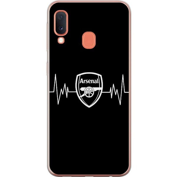 Samsung Galaxy A20e Läpinäkyvä kuori Arsenal