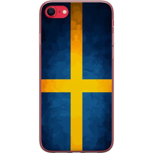 Kompatibelt Mobildeksel til Apple iPhone SE (2022) Svenska flaggan blå