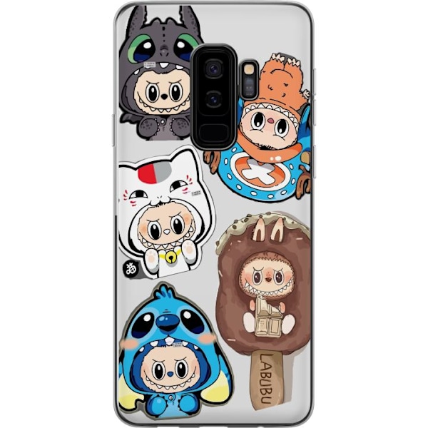 Samsung Galaxy S9+ Läpinäkyvä kuori Labubu hahmokokoelma - Pop Mart Labubu The Monsters väriluulisessa muotoilussa