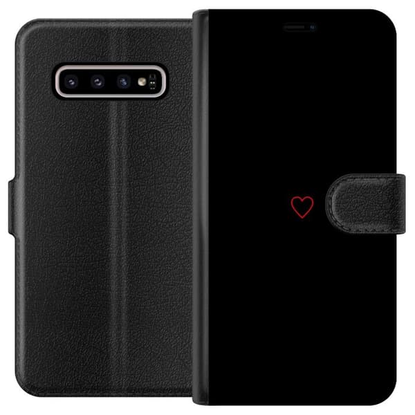 Kompatibelt Lommeboketui til Samsung Galaxy S10+ Hjerte