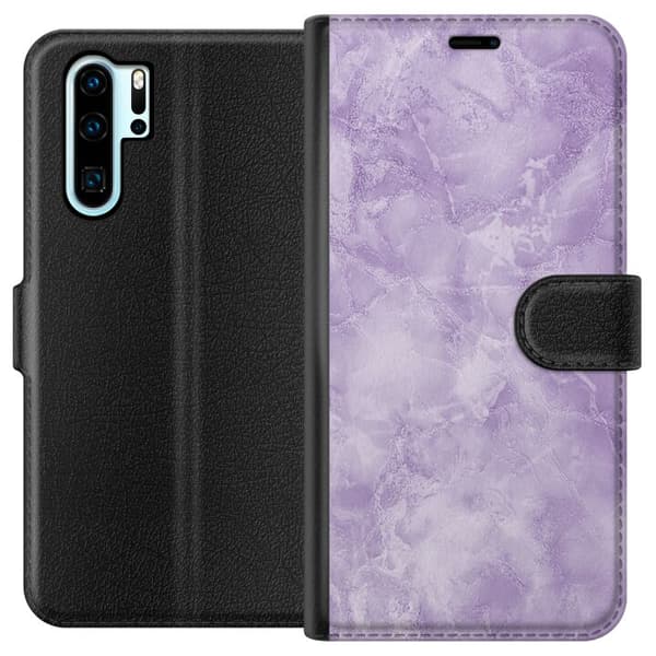 Kompatibelt Lommeboketui til Huawei P30 Pro Marmor