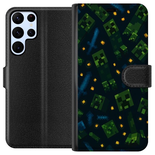 Samsung Galaxy S22 Ultra 5G Tegnebogsetui Minecraft Dungeons M