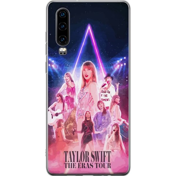 Huawei P30 Genomskinligt Skal Taylor Swift Galaxy Neon