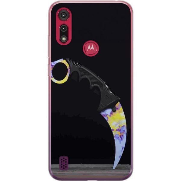 Motorola Moto E6s (2020) Gennemsigtig cover Karambit / Butterf