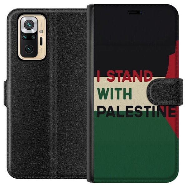 Xiaomi Redmi Note 10 Pro Plånboksfodral Stand with Palestine – solidaritetsdesign med starkt budskap