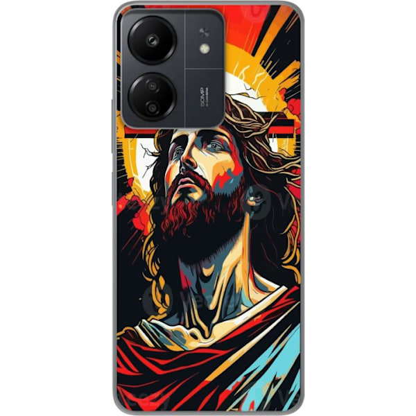 Xiaomi Redmi 13C Läpinäkyvä kuori Jeesus ja Kortti - uskonn