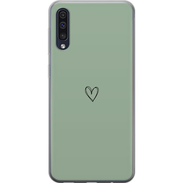 Samsung Galaxy A50 Gjennomsiktig deksel Hjerte