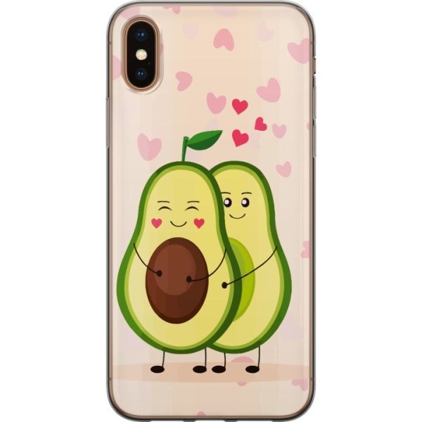 Apple iPhone XS Gennemsigtig cover Avokado Kærlighed