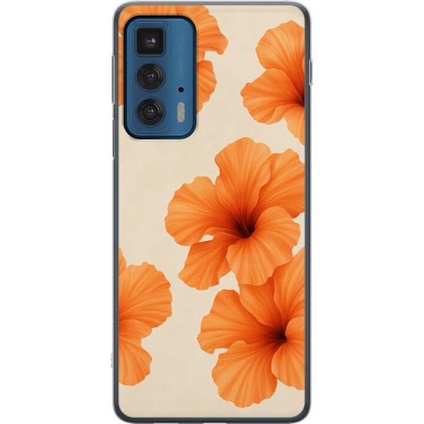 Motorola Edge 20 Pro Läpinäkyvä kuori Papaya Punch