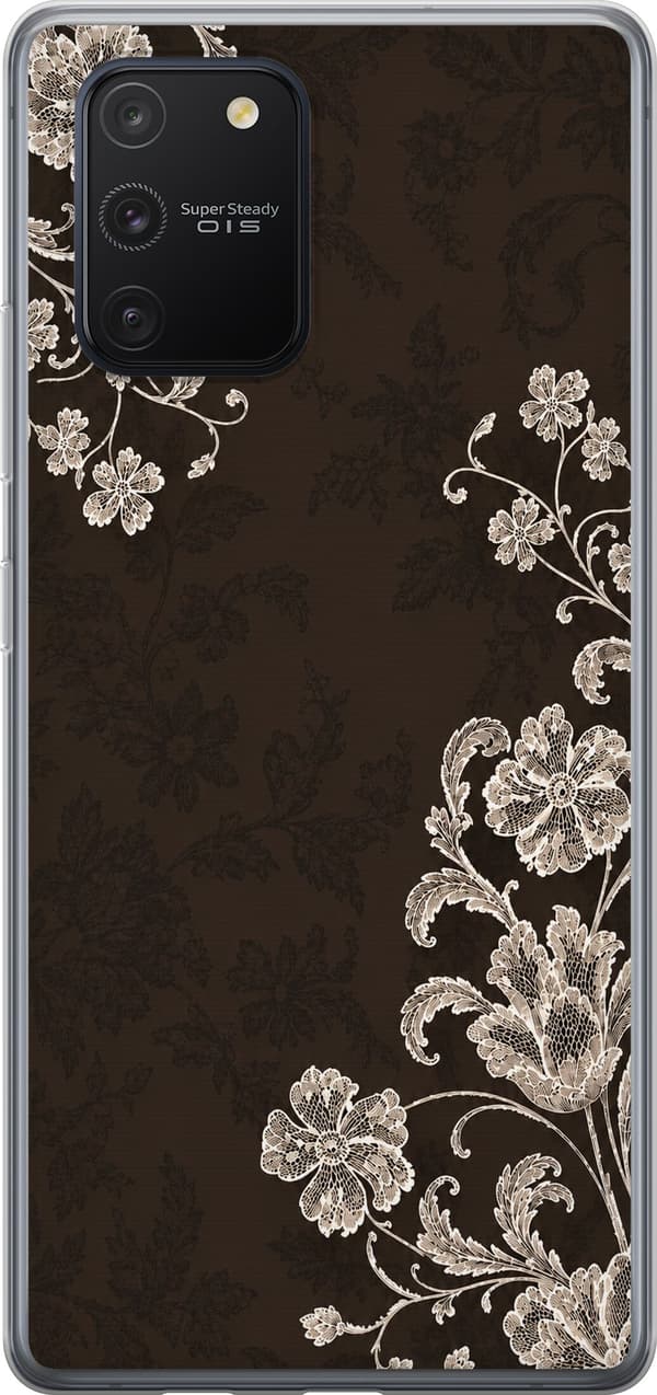 Kompatibelt Mobildeksel til Samsung Galaxy S10 Lite Brune blondeblomster brun