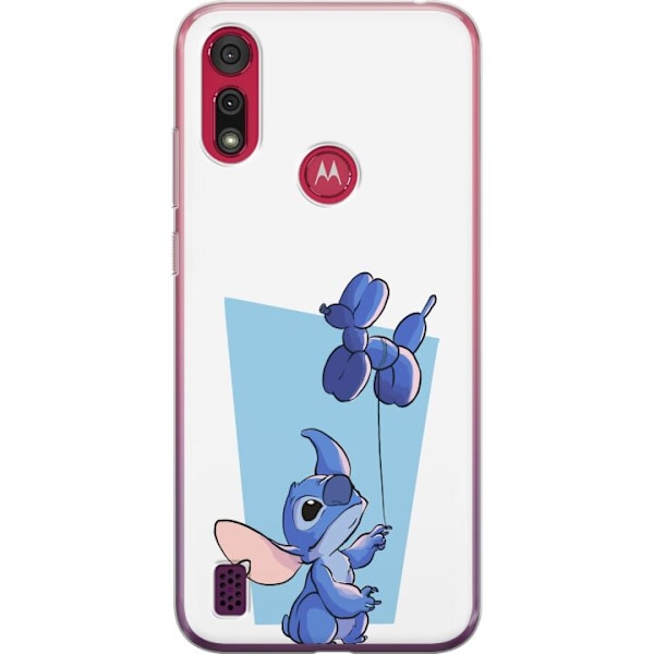 Motorola Moto E6s (2020) Gennemsigtig cover Stitch ballon hund