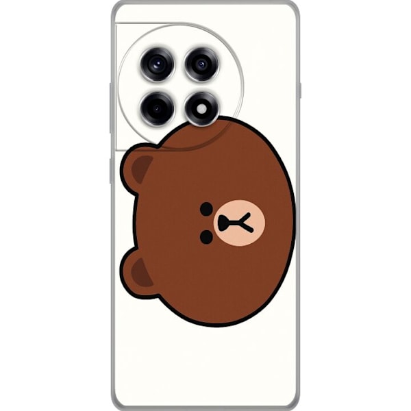 OnePlus 12R Gjennomsiktig deksel line friends brown