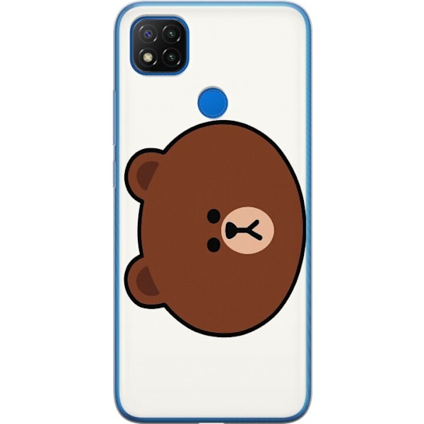 Xiaomi Redmi 9C Läpinäkyvä kuori line friends brown