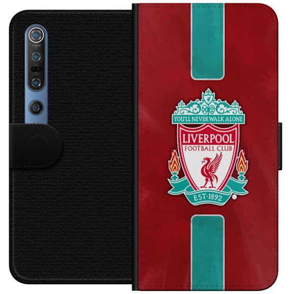 Xiaomi Mi 10 Pro 5G Tegnebogsetui Liverpool FC - Klassisk Fodboldstolthed i Rødt