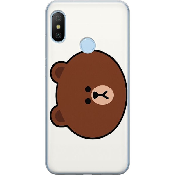Xiaomi Mi A2 Lite Gjennomsiktig deksel line friends brown