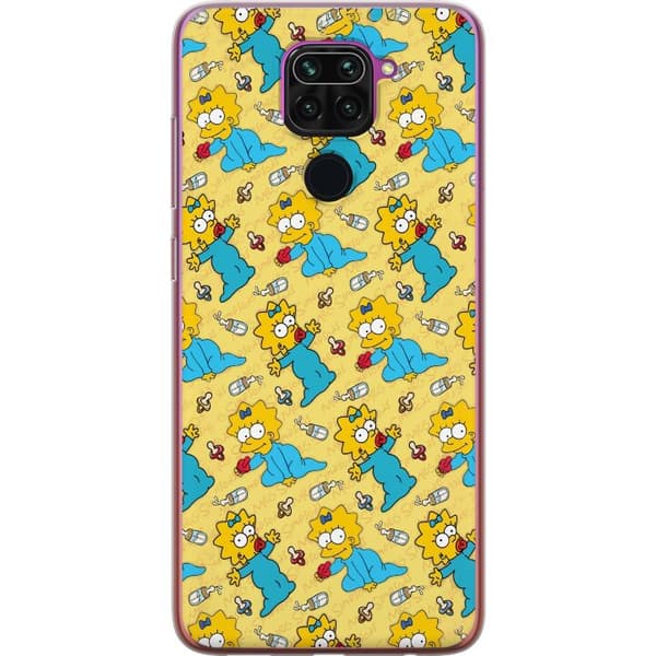 Kompatibelt Mobilskal till Xiaomi Redmi Note 9 Mönster med Maggie Simpson, nappar och nappflaskor gul