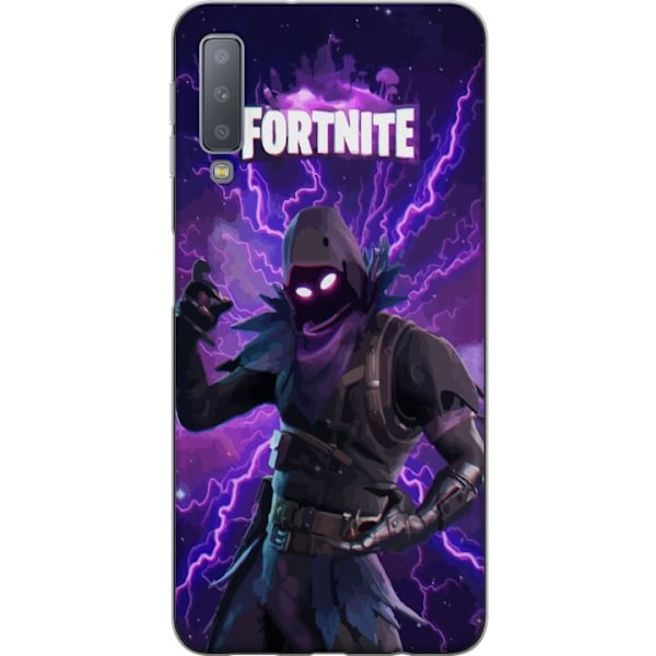 Samsung Galaxy A7 (2018) Genomskinligt Skal Fortnite Raven – Mörk Stridsikon från Battle Royale