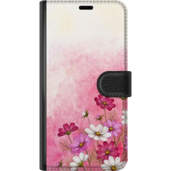 Kompatibel Tegnebogsetui til Google Pixel 10 Pro XL Bløde lyserøde og hvide blomster mod en akvarel baggrund i nuancer af lyserød, romantisk og dekor