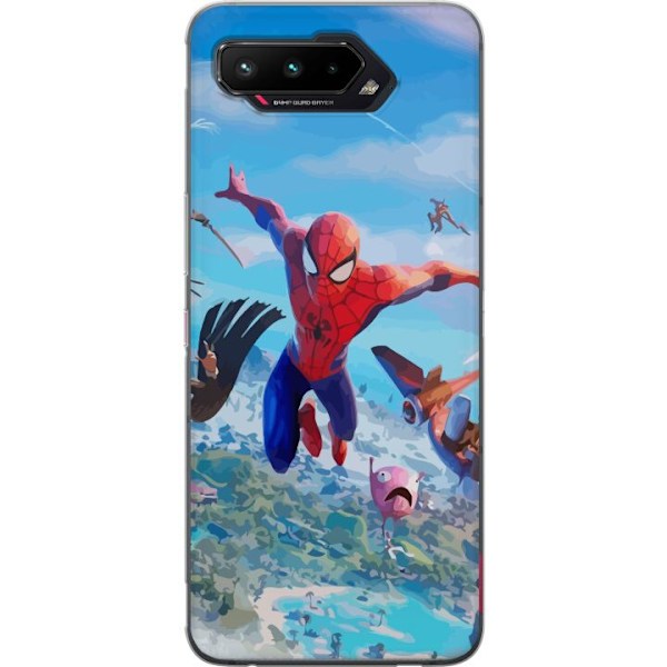 Asus ROG Phone 5 Gjennomsiktig deksel Fortnite Spiderman