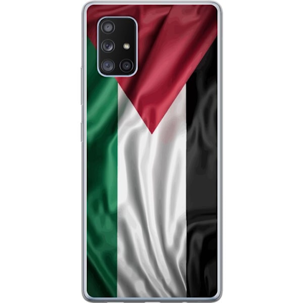 Samsung Galaxy A71 5G Genomskinligt Skal Palestinaflaggan – ikoniskt frihetsmotiv i rött, svart, vitt och grönt