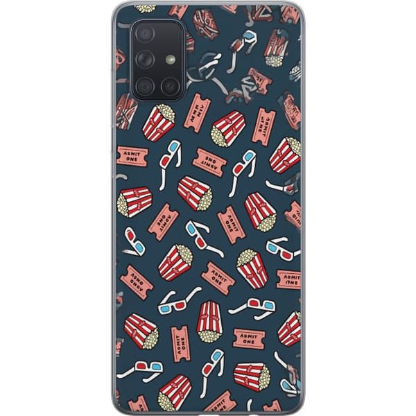Kompatibel Mobilcover til Samsung Galaxy A71 Biokväll blå