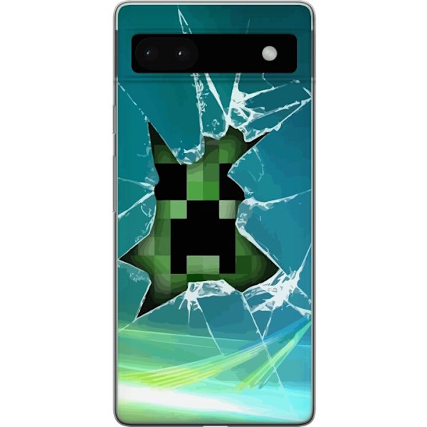 Google Pixel 6a Läpinäkyvä kuori Minecraft