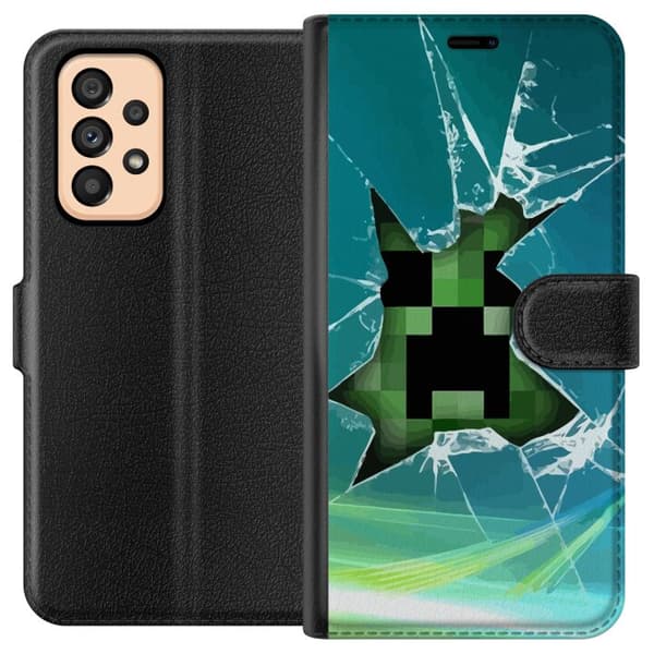 Kompatibelt Lommeboketui til Samsung Galaxy A53 5G MineCraft