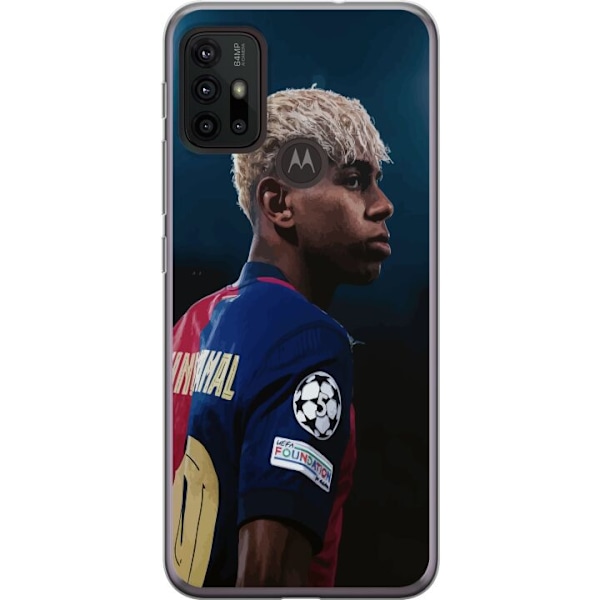 Motorola Moto G30 Läpinäkyvä kuori Lamine Yamal - Barcelonan ihmelapsi fokuksessa