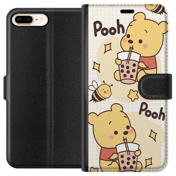 Apple iPhone 8 Plus Lompakkokotelo Nalle Pooh - klassinen karh